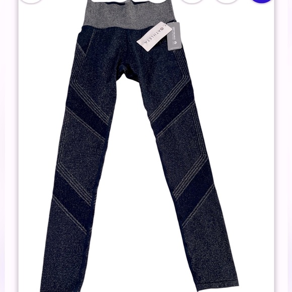 ATHLETA Navy Twilight Tight 2.0 high rise leggings sparkly size S NWT - Picture 3 of 10